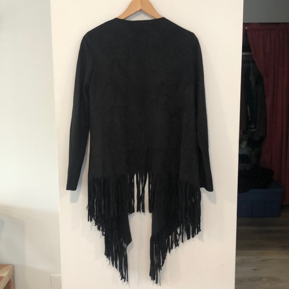 Bohemian goth fringe cardigan - Picture 2 of 4